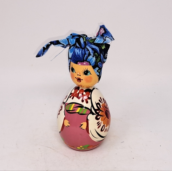 Hand Painted Wooden Doll - Picture 2 of 6